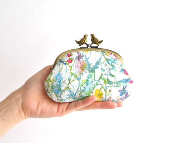 Frame purse with birds - Liberty "Wild Flowers" [629] 第1張的照片