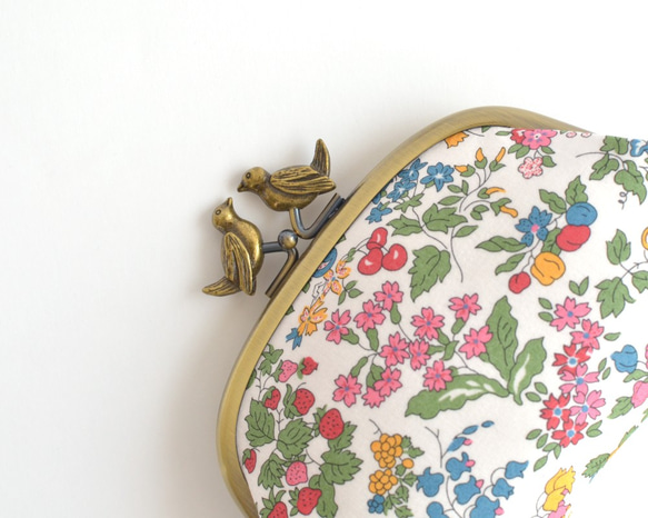 Frame purse with birds - Liberty "Nancy Ann" Organic [725] 第4張的照片