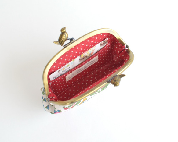 Frame purse with birds - Liberty "Nancy Ann" Organic [725] 第5張的照片