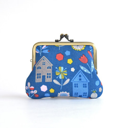 Frame purse(MS) - Novelty "Scandi Houses" Blue [867] 第2張的照片