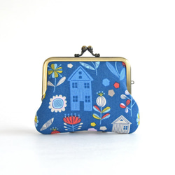 Frame purse(MS) - Novelty "Scandi Houses" Blue [867] 第3張的照片