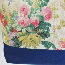 2 WAY frame bag -Victorian floral fabric- navy blue [317] 第8張的照片