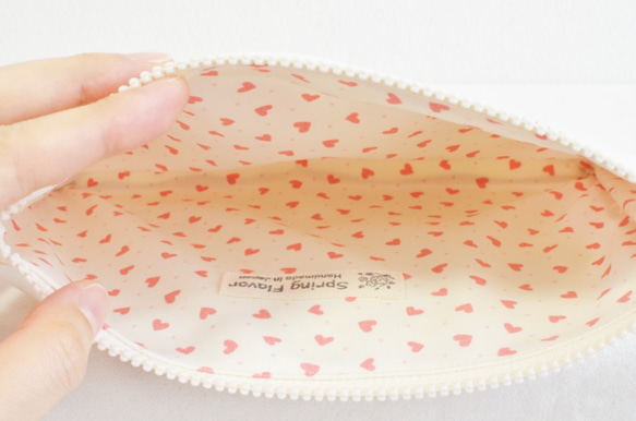 Zipper pouch | vintage | retro novelty | red white |  [323] 第3張的照片