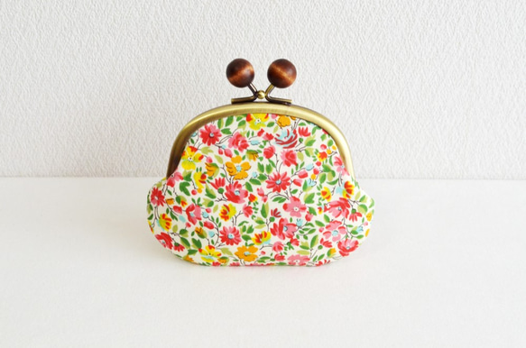 Frame purse|Liberty|Miranda|cotton|coral pink|[436] (F610） 第1張的照片