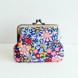 Frame purse|import from England|floral|navy|[328] 第1張的照片