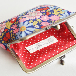 Frame purse|import from England|floral|navy|[328] 第3張的照片