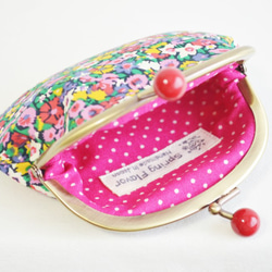 Frame purse|Liberty|multi floral|cotton|[306] |（F610） 第3張的照片