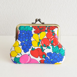 Vintage fruits art frame coin purse|cotton|multi|[338] 第2張的照片