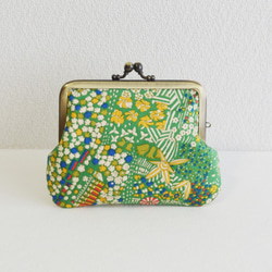 Frame purse|Liberty|Retro green art|cotton[417]|(F22 +) 第2張的照片