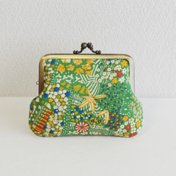 Frame purse|Liberty|Retro green art|cotton[417]|(F22 +) 第1張的照片