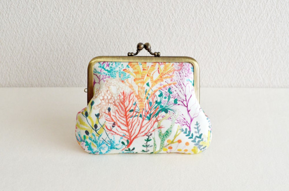 Frame purse|Liberty|Reef|cotton|coral|[346]|(F22＋) 第2張的照片