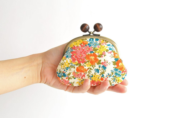 Liberty "Makindra" floral coin purse - Orange/Yellow [525] 第1張的照片