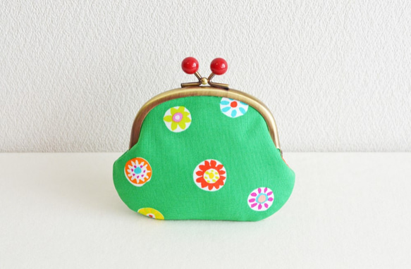 Retro floral Candy coin purse in Green  [355] (F610) 第1張的照片