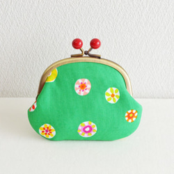 Retro floral Candy coin purse in Green  [355] (F610) 第2張的照片