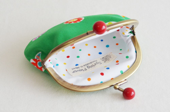 Retro floral Candy coin purse in Green  [355] (F610) 第3張的照片