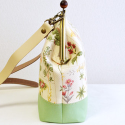 {SALE} 2WAY frame bag -Cottage Floral fabric cream [382] 第3張的照片