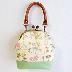 {SALE} 2WAY frame bag -Cottage Floral fabric cream [382] 第6張的照片