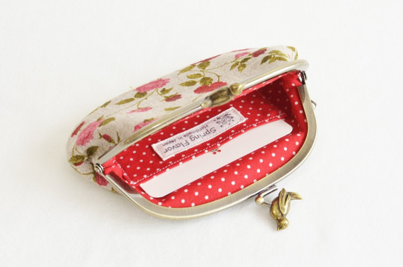 Shabby rustic floral frame coin purse with birds|roses|[507] 第3張的照片