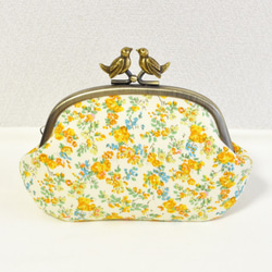 Liberty floral frame coin purse with birds|Moon moth|[450] 第1張的照片