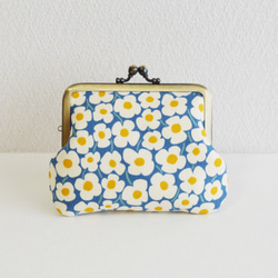 Retro folk floral frame coin purse|blue white dots|[419] 第1張的照片