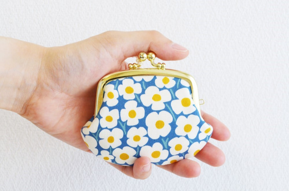 Retro pop floral coin case - blue [411] 第1張的照片