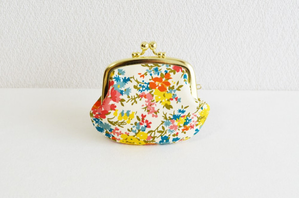 {花卉口金包} Liberty Orange/Yellow floral coin case [410] 第2張的照片