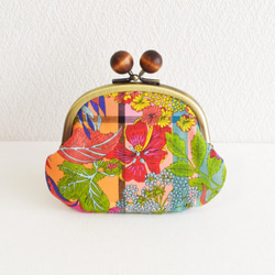 Liberty retro/madras floral coin purse [438] (F610) 第2張的照片