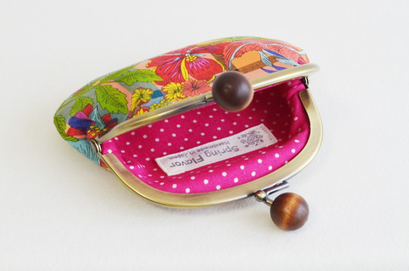 Liberty retro/madras floral coin purse [438] (F610) 第3張的照片