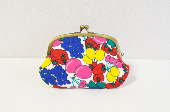 Double clasp/frame purse - Vintage Scandi fruits- [442] 第2張的照片