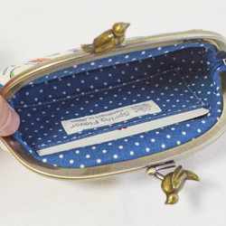 Scandi novelty "Dala Horse" frame coin purse with birds[448] 第3張的照片