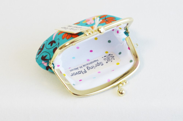 Retro bird coin purse - turquoise blue [413] 第3張的照片