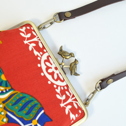 Mini shoulder bag - Vintage Scandi Dala horse - red [697] 第4張的照片