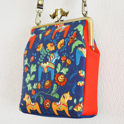 Mini shoulder bag with birds- Scandi Dala horse [456] 第4張的照片