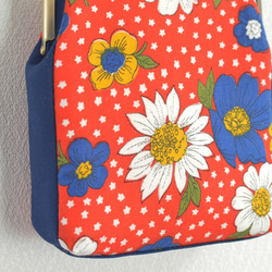 Mini shoulder bag - Vintage retro floral - red [594] 第3張的照片