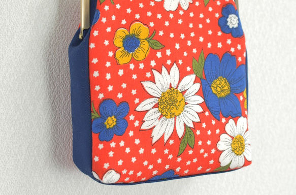 Mini shoulder bag - Vintage retro floral - red [594] 第3張的照片