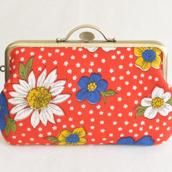 Small cosmetic pouch - Vintage retro floral fabric [517] 第2張的照片