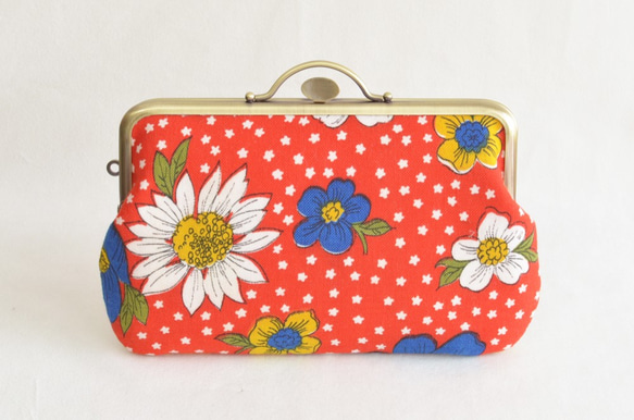 Small cosmetic pouch - Vintage retro floral fabric [517] 第2張的照片
