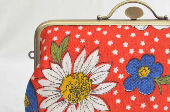 Small cosmetic pouch - Vintage retro floral fabric [517] 第7張的照片