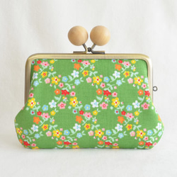 Retro double clasp/frame purse - Green garden floral - [569] 第3張的照片