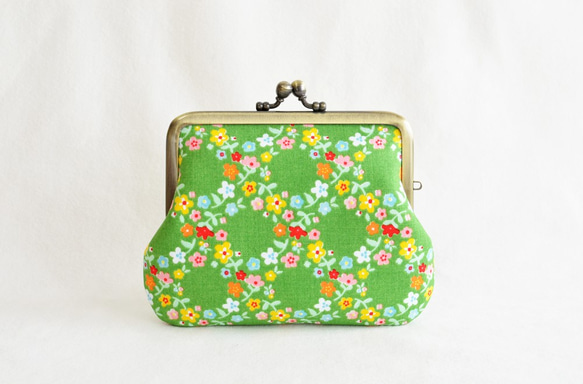 Retro floral coin purse - Green garden floral [588] 第2張的照片