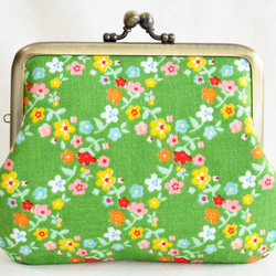 Retro floral coin purse - Green garden floral [588] 第3張的照片