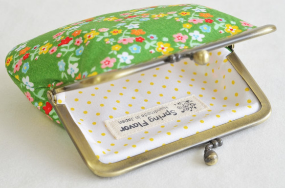 Retro floral coin purse - Green garden floral [588] 第5張的照片