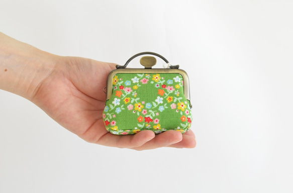 {花卉口金包} Tiny frame pouch - green garden - floral[809] 第1張的照片