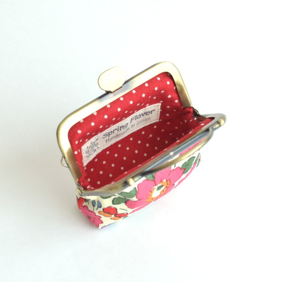 {花卉口金包} Unique frame pouch(S) - Liberty "Betsy" magenta[181] 第4張的照片