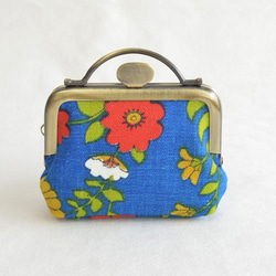 Tiny frame pouch - vintage - retro floral in blue[617] 第1張的照片