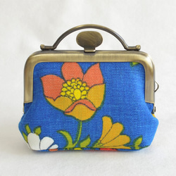 Tiny frame pouch - vintage - retro floral in blue[617] 第2張的照片