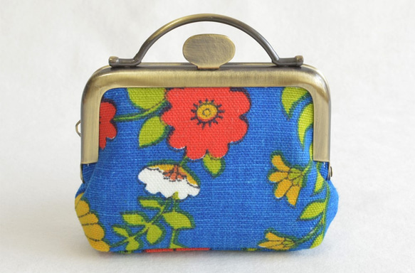 Tiny frame pouch - vintage - retro floral in blue[617] 第3張的照片