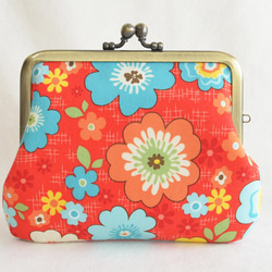 {花卉口金包} Retro floral coin purse - floral in tomato red [586] 第2張的照片