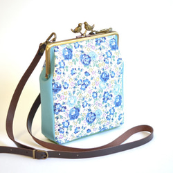 {SALE} Mini shoulder bag - Liberty "Felicite" Blue [592] 第2張的照片