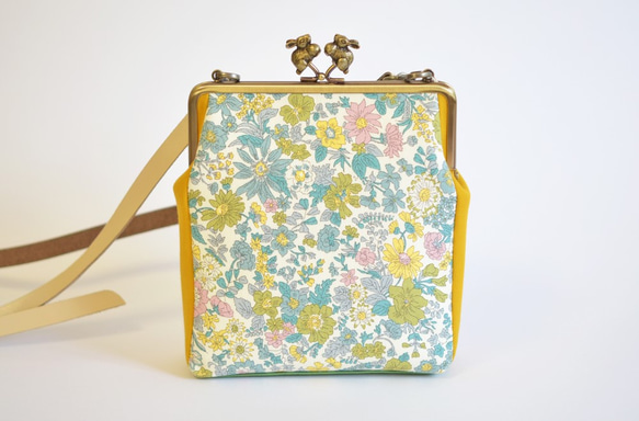 Mini shoulder bag - Liberty "Emily" floral - yellow [591] 第2張的照片